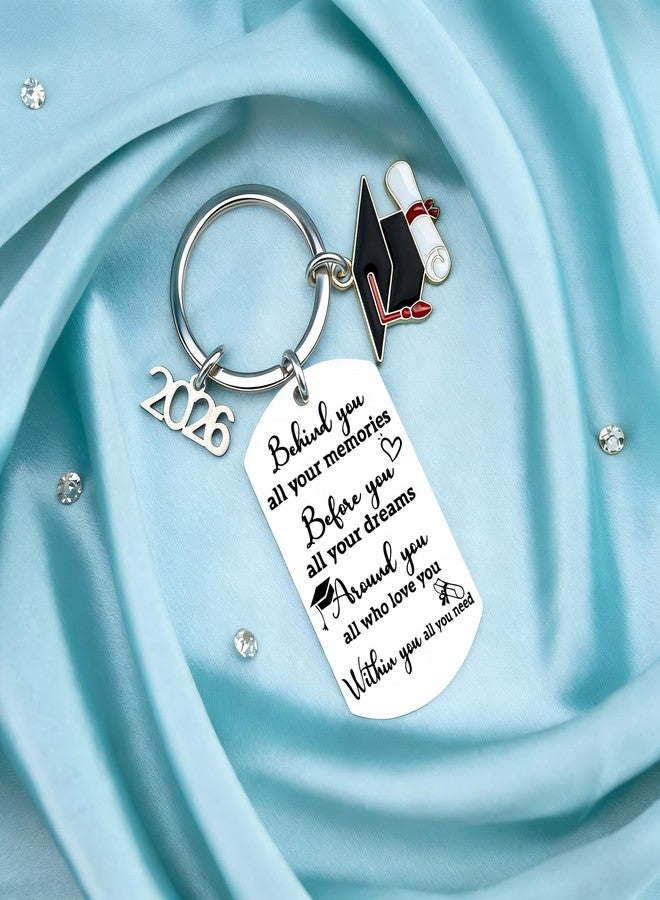 Aisity 2026 Graduation Gifts for Her Him Class Of 2026 Graduation Keychain for University College Middle High School Graduate 2026 Souvenir for Senior Masters Degree Student - Image 2